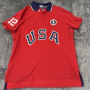 Polo Ralph Lauren Polo Shirt Mens Large USA Olympics 2012 Chief Keef Big Pony